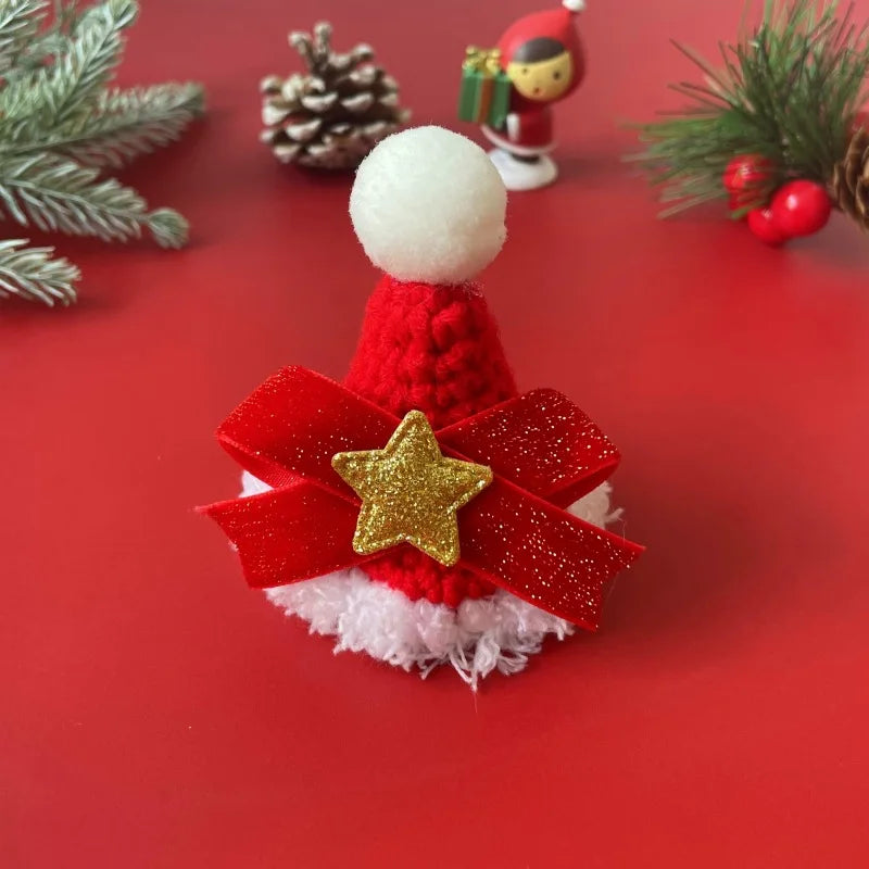 Knitted Festive Collar and Knit Hat