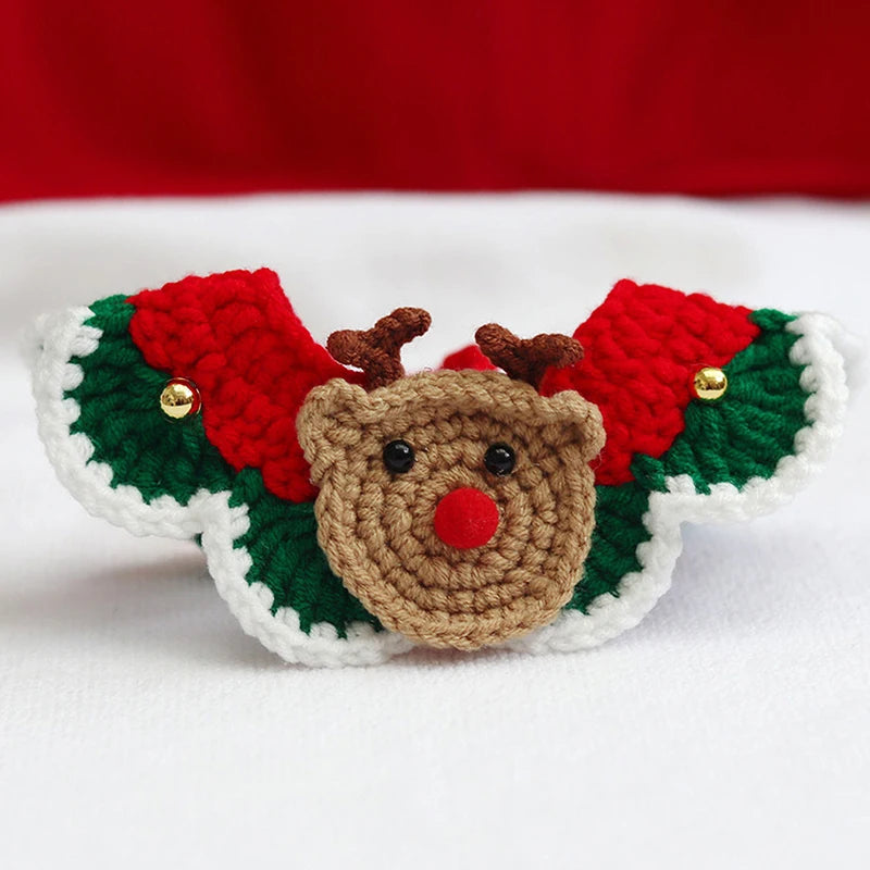 Christmas Wool Yarn Pet Collar