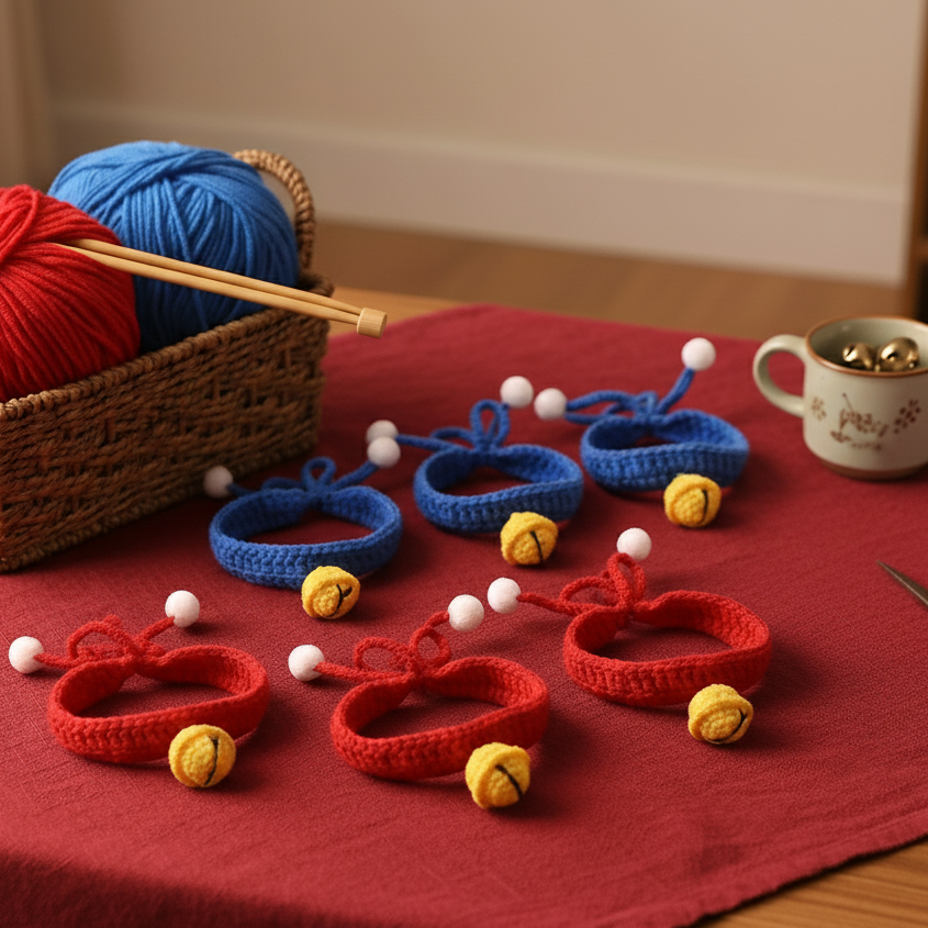 Bell Crocheted Pet Collar
