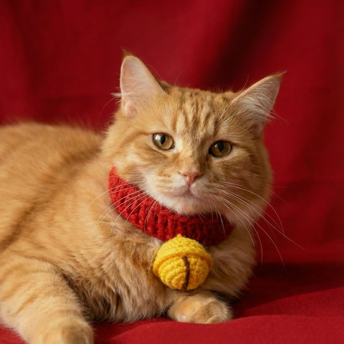 Bell Crocheted Pet Collar