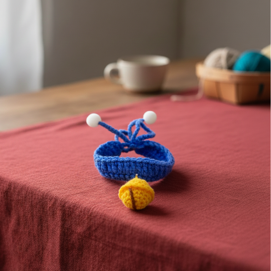 Bell Crocheted Pet Collar
