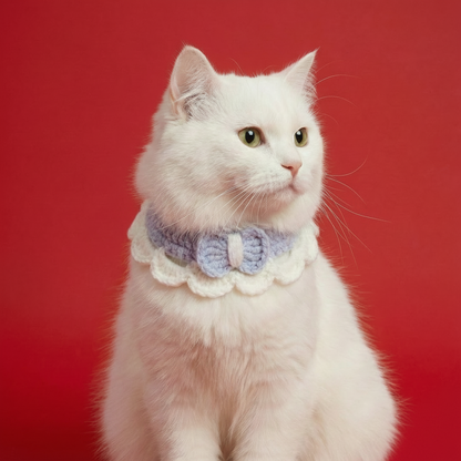 Pastel Colored Crochet Pet Collar