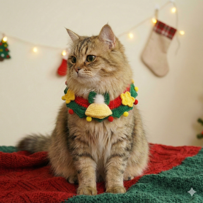 Christmas Star and Bell Collar