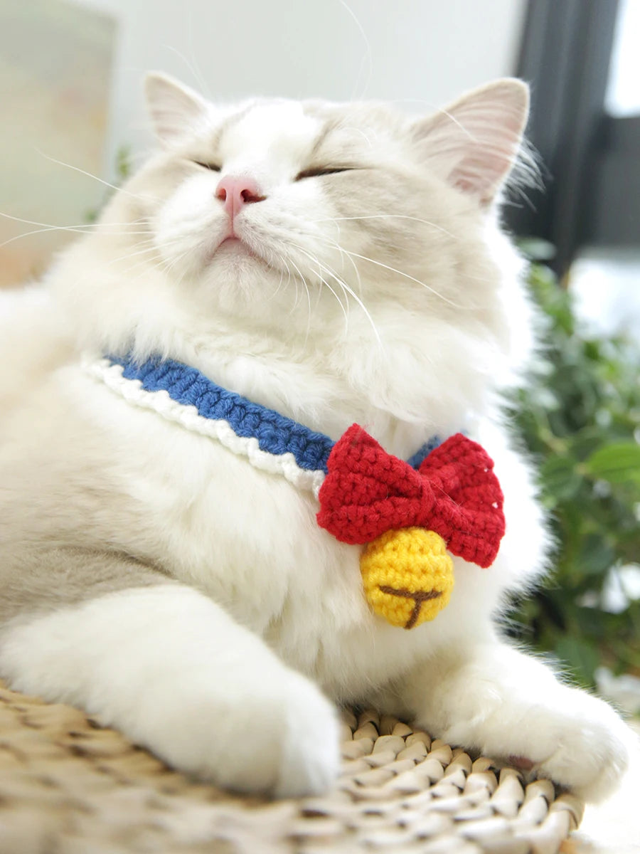 Crochet Bell and Bow Collar
