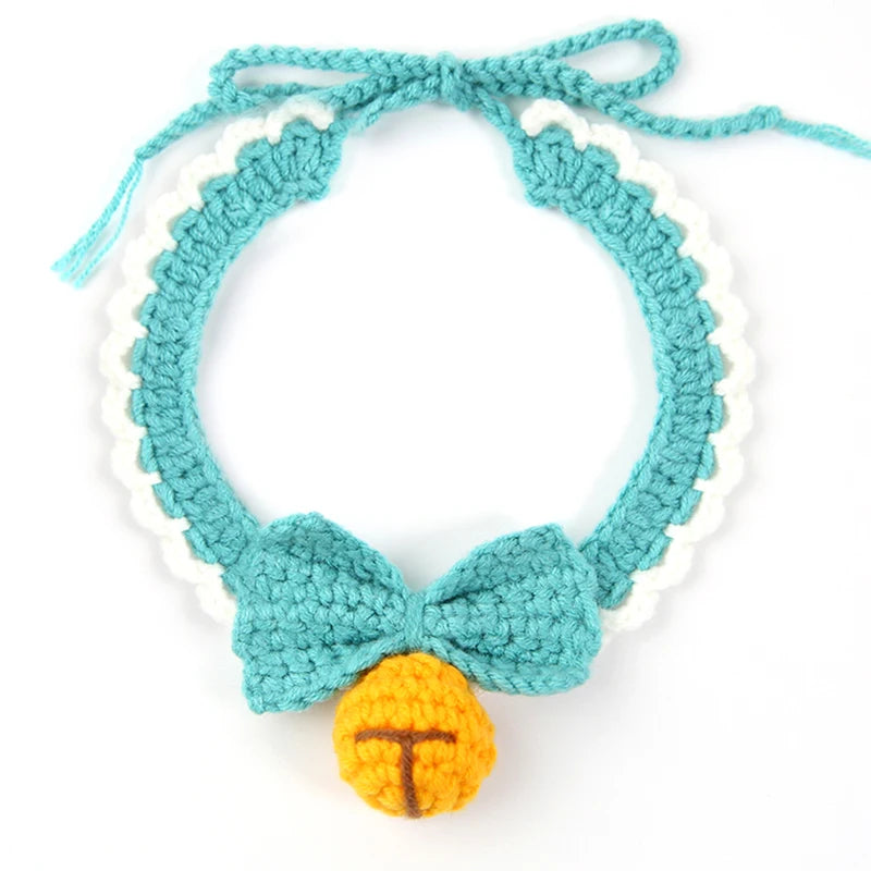 Crochet Bell and Bow Collar