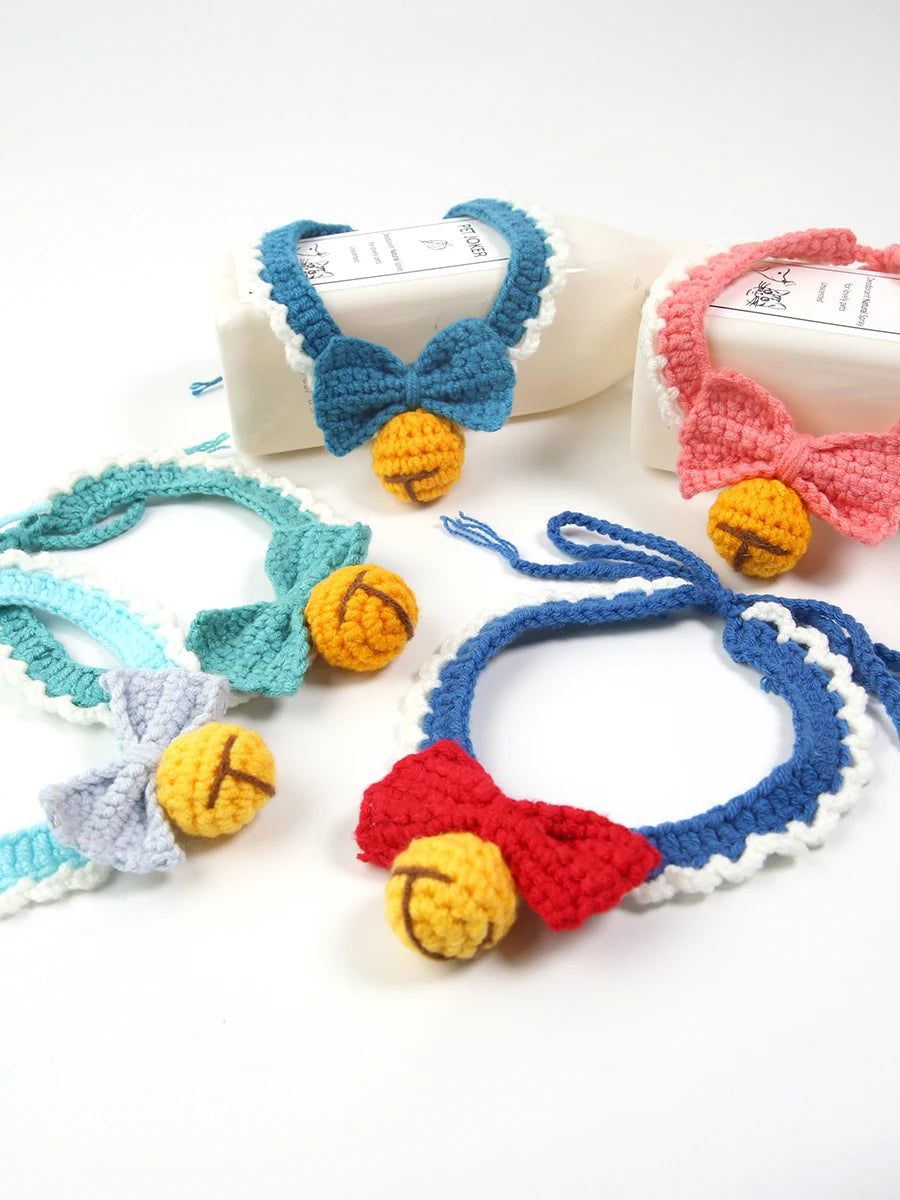 Crochet Bell and Bow Collar