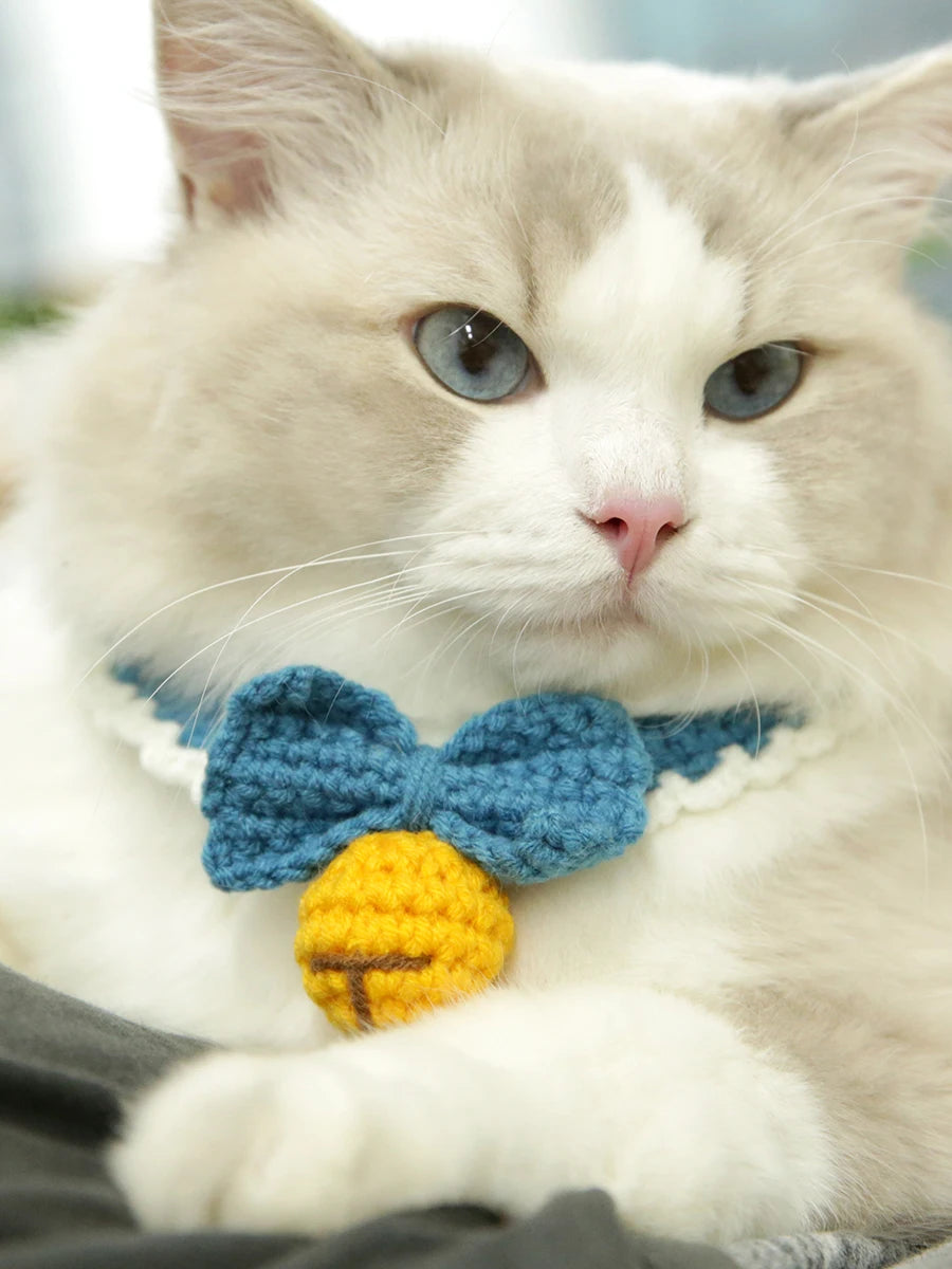 Crochet Bell and Bow Collar