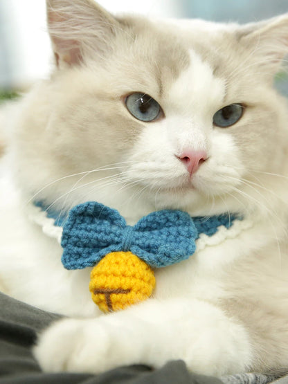 Crochet Bell and Bow Collar