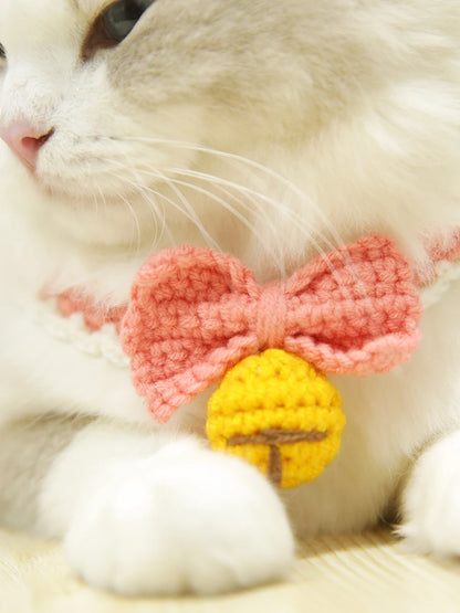 Crochet Bell and Bow Collar