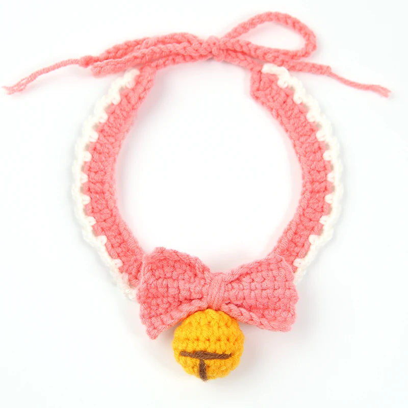 Crochet Bell and Bow Collar