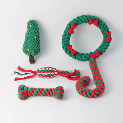 Christmas Anti Rip Fleece Dog Toys