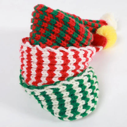 Festive Knitted Pet Scarf