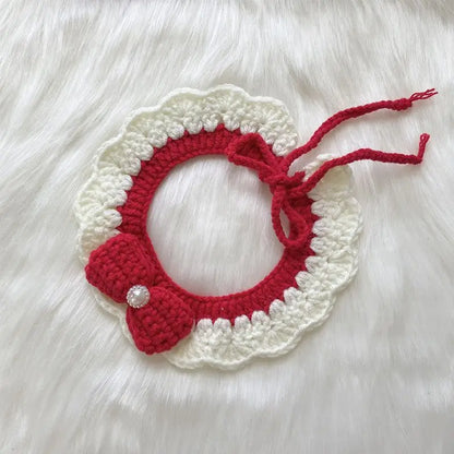 Christmas Knitted Pet Collar
