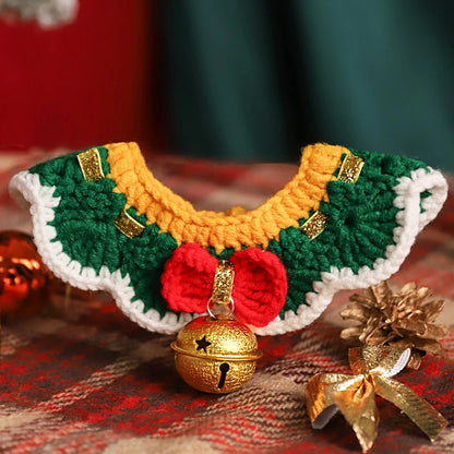 Christmas Wool Yarn Pet Collar