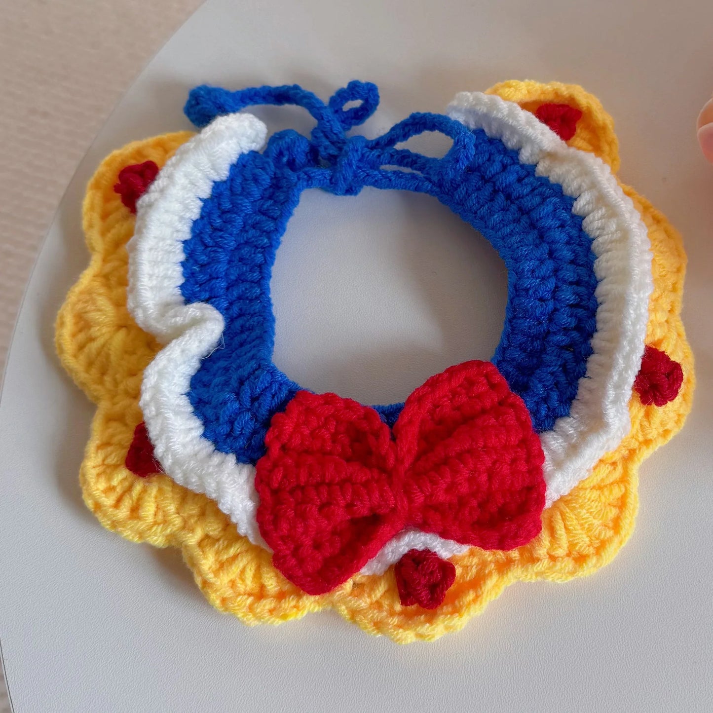 Wool Knitted Pet Collar for Medium Pets