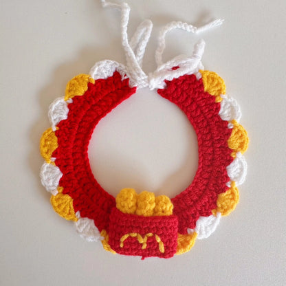 Wool Knitted Pet Collar for Medium Pets