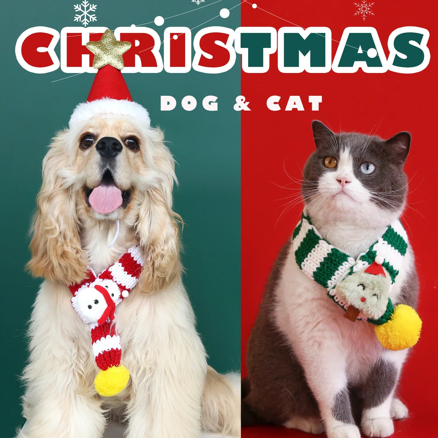 Yarn Christmas Scarf and Hat