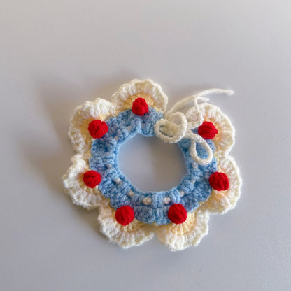 Wool Knitted Pet Collar for Medium Pets