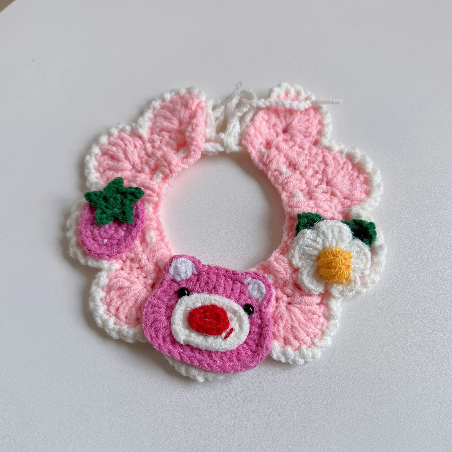 Wool Knitted Pet Collar for Medium Pets