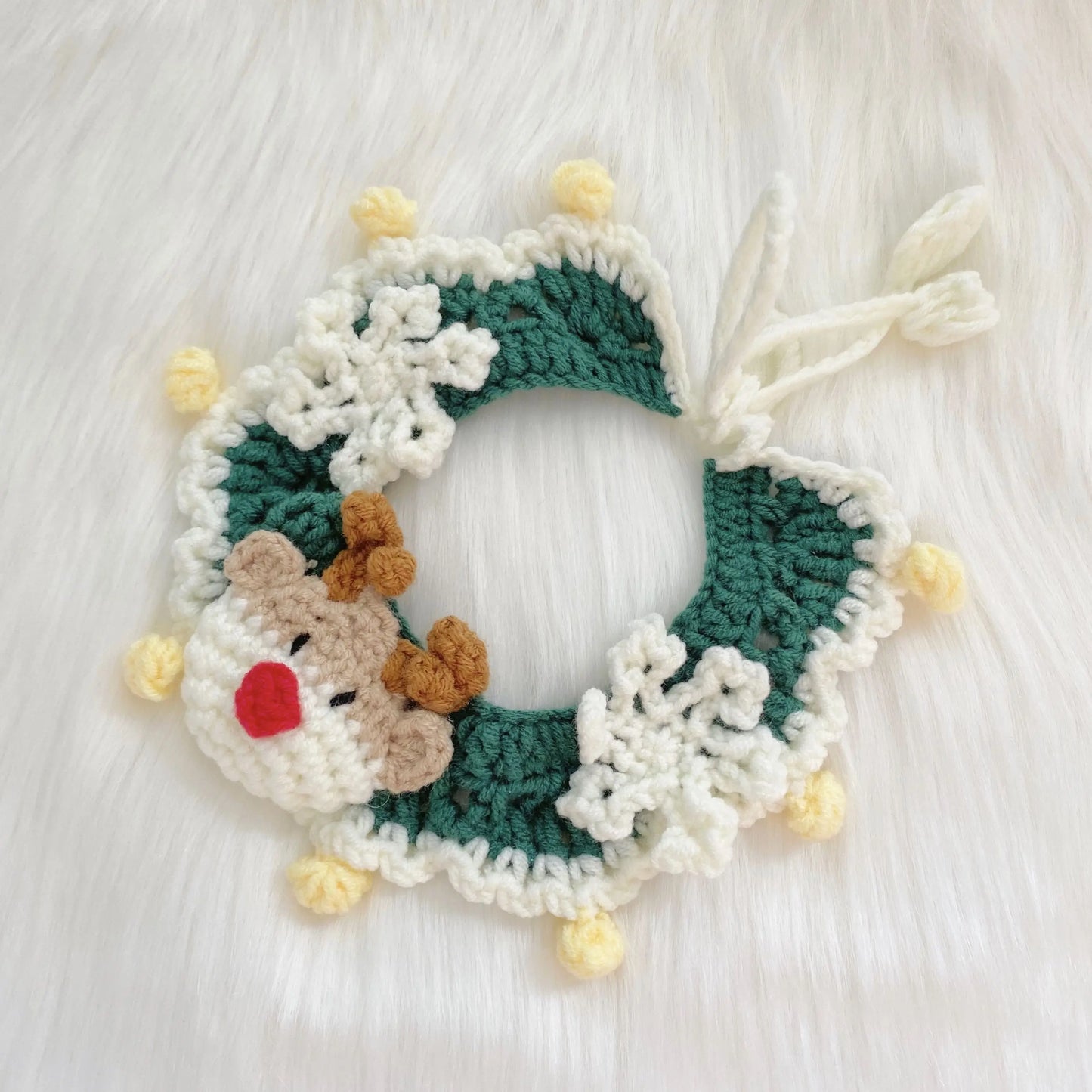 Christmas Knitted Pet Collar