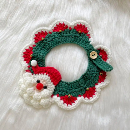 Christmas Knitted Pet Collar