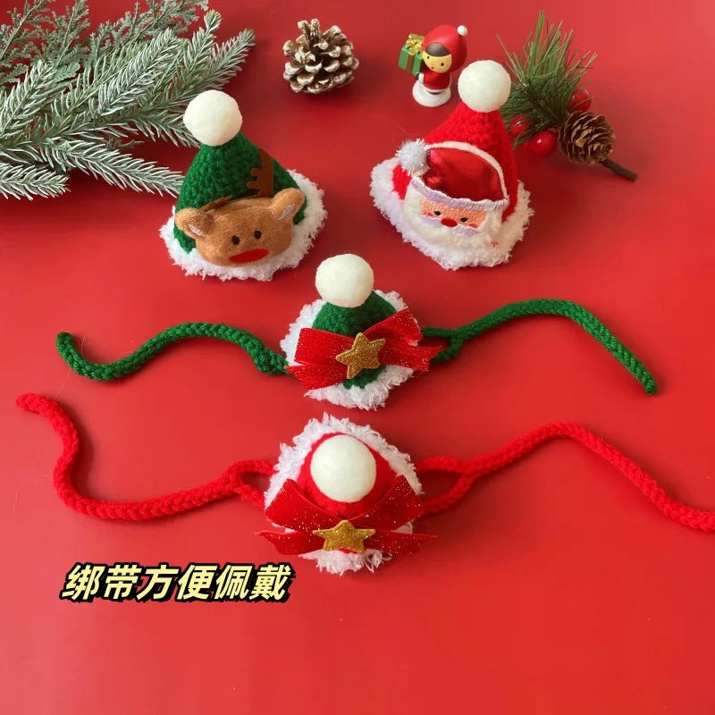 Knitted Festive Collar and Knit Hat