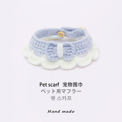 Pastel Colored Crochet Pet Collar