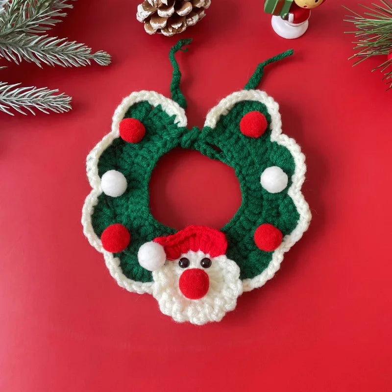 Knitted Festive Collar and Knit Hat