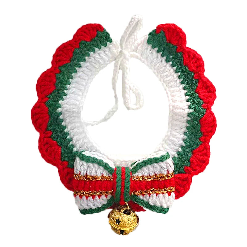 Christmas Wool Yarn Pet Collar