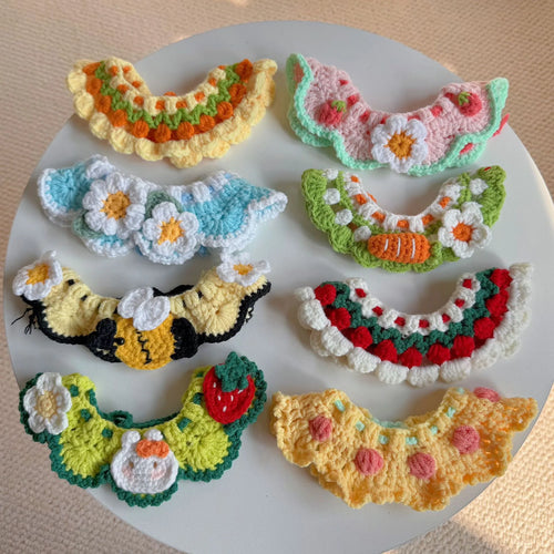 Wool Knitted Pet Collar for Medium Pets