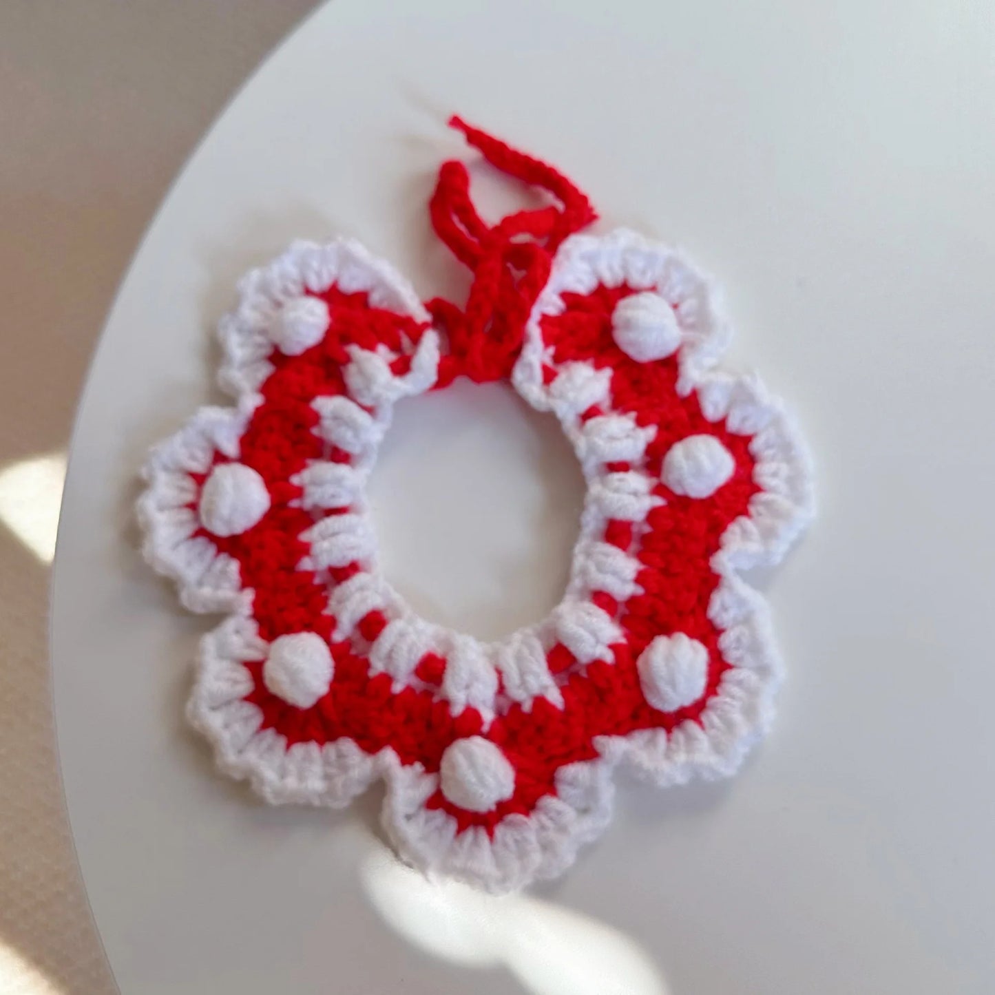 Wool Knitted Pet Collar for Medium Pets