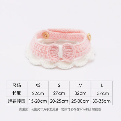 Pastel Colored Crochet Pet Collar