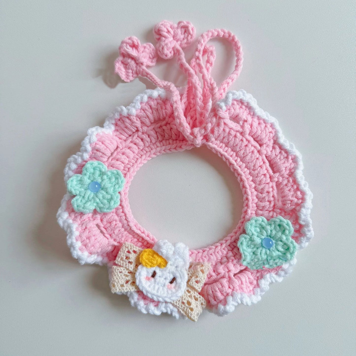 Wool Knitted Pet Collar for Medium Pets