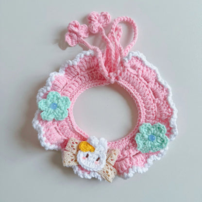 Wool Knitted Pet Collar for Medium Pets