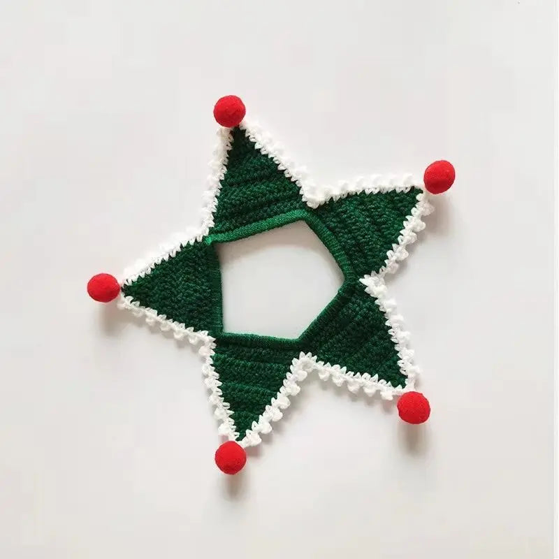 Christmas Knitted Pet Collar