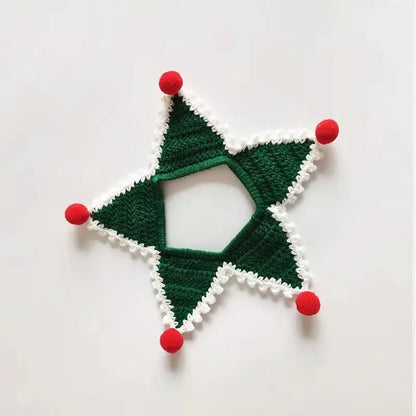 Christmas Knitted Pet Collar