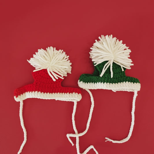 Christmas and New Year Fur Ball Hat