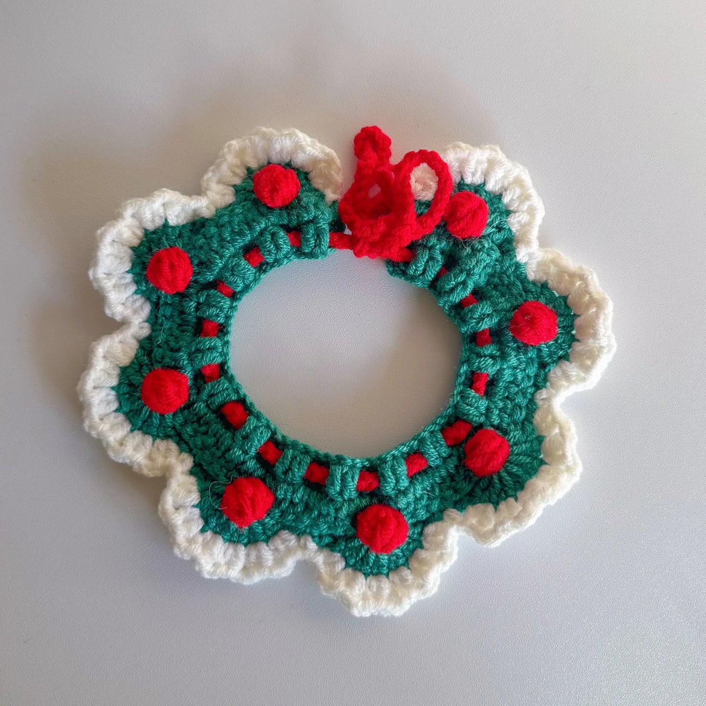 Wool Knitted Pet Collar for Medium Pets