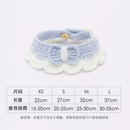 Pastel Colored Crochet Pet Collar