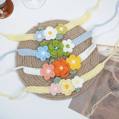 Crocheted Big Flower Collar