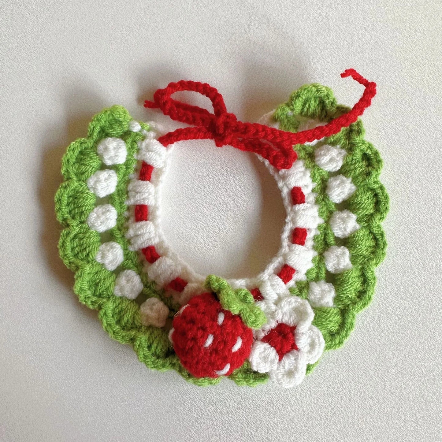 Wool Knitted Pet Collar for Medium Pets