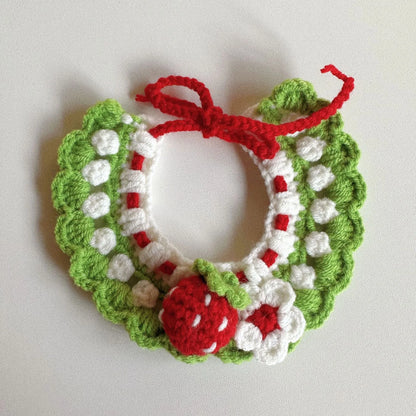 Wool Knitted Pet Collar for Medium Pets