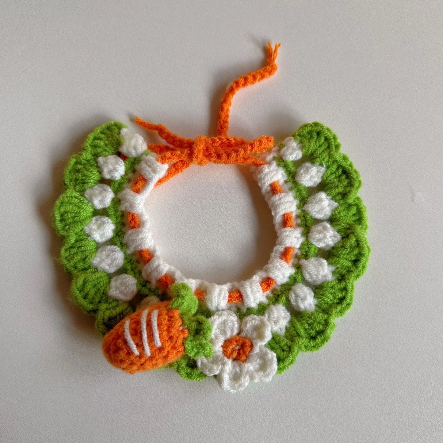 Wool Knitted Pet Collar for Medium Pets