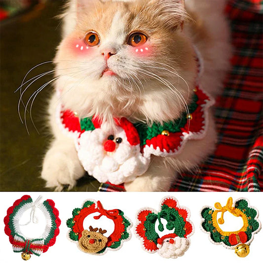 Christmas Wool Yarn Pet Collar
