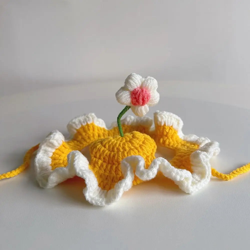 Colorful Flower Knitted Hat