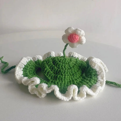 Colorful Flower Knitted Hat