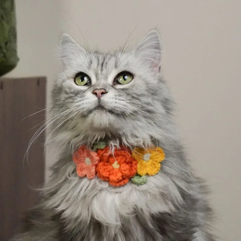 Crocheted Big Flower Collar