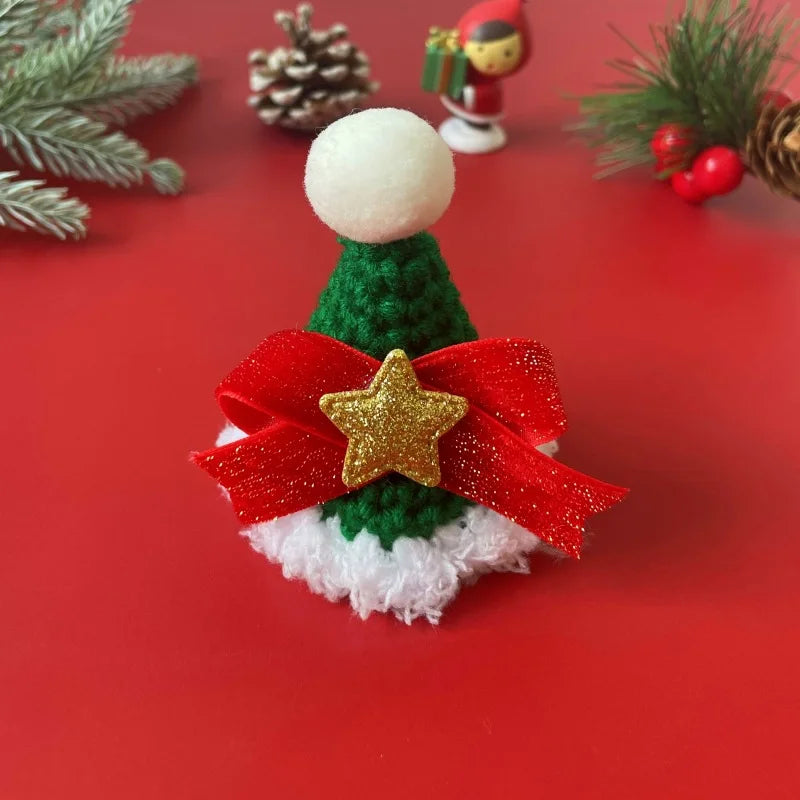 Knitted Festive Collar and Knit Hat