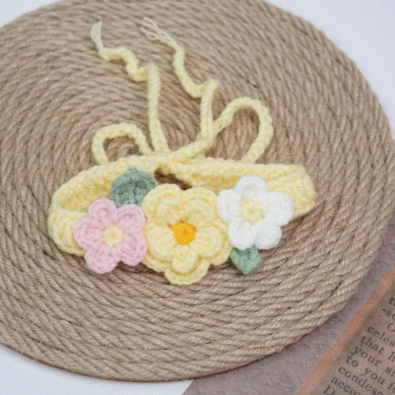 Crocheted Big Flower Collar