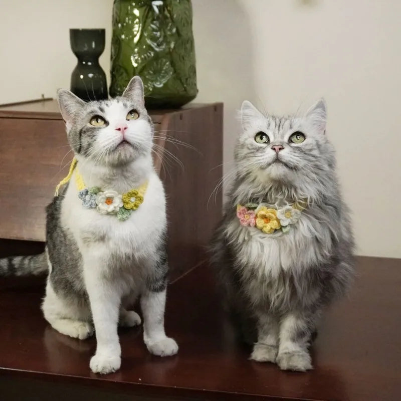 Crocheted Big Flower Collar